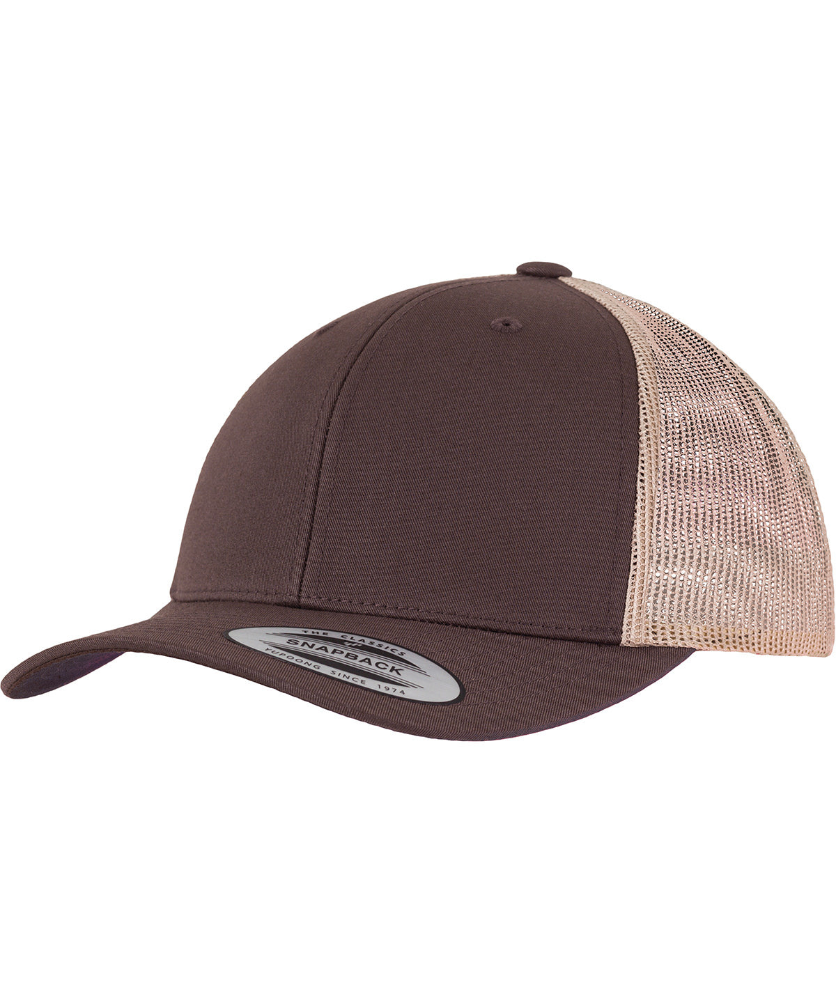 Gorra retro trucker de 2 tonos (6606T) | Marrn/Caqui