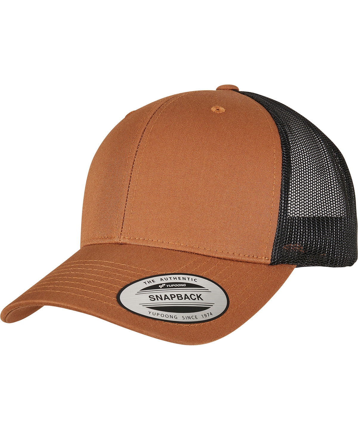 Gorra retro trucker de 2 tonos (6606T) | Caramel/Black