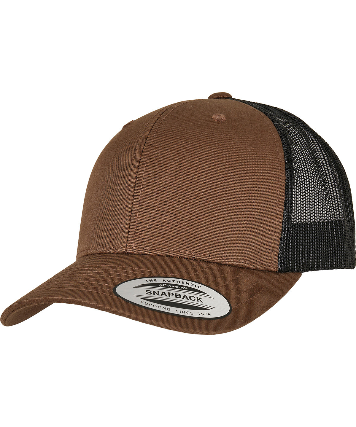 Gorra retro trucker de 2 tonos (6606T) | Marrn Coyote/Negro