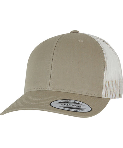 Gorra retro trucker de 2 tonos (6606T) | Beige Plido/Abedul