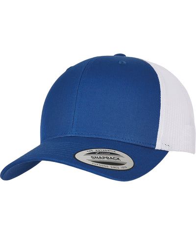 Gorra retro trucker de 2 tonos (6606T) | Azul Real/Blanco