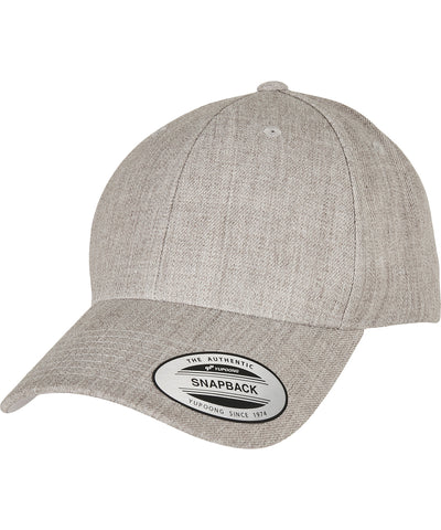 Gorra snapback premium con visera curva (6789M) | Gris Jaspeado