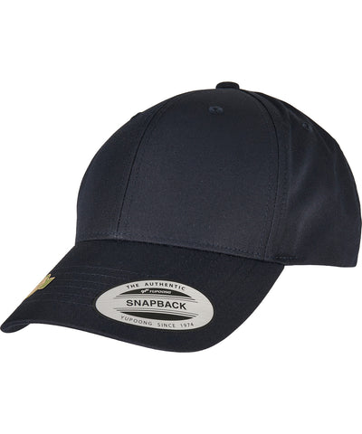 Gorra snapback de sarga de polister reciclado (7706RS) | Azul Marino